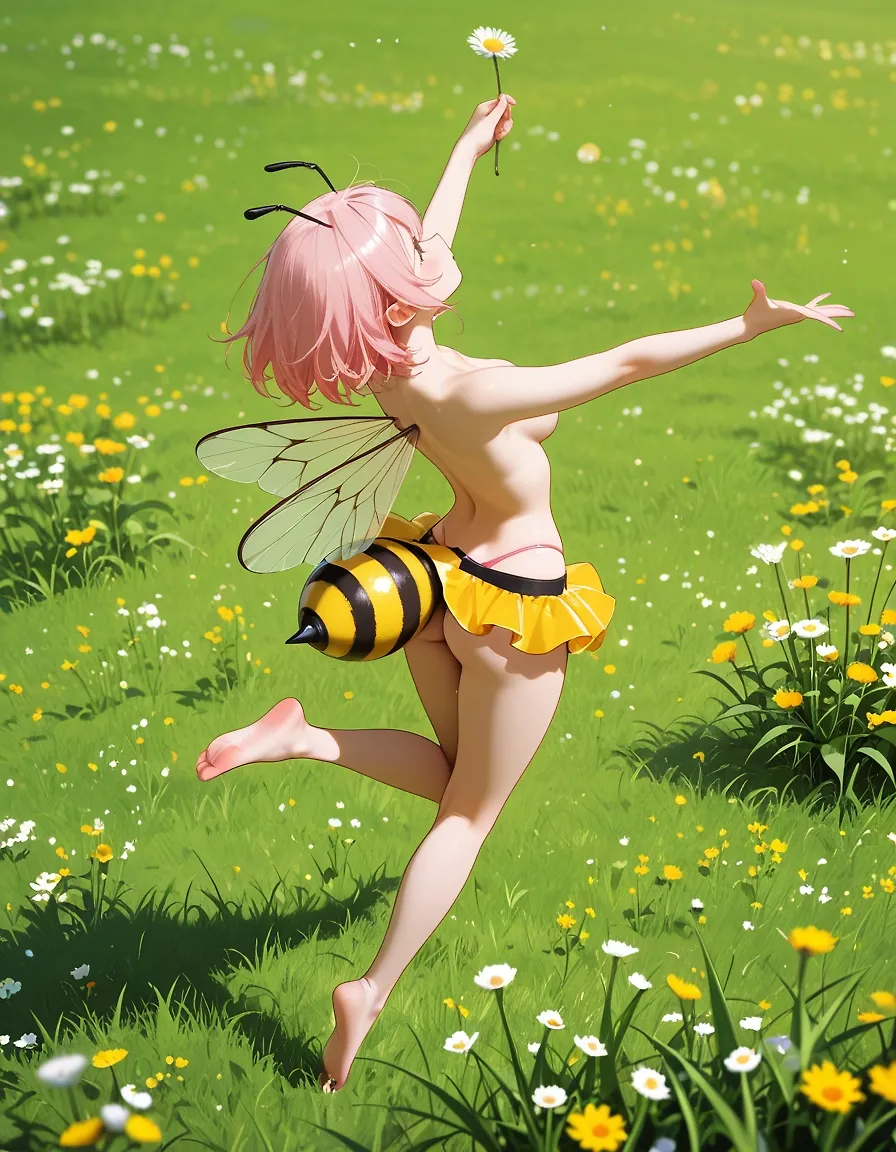 AI art "Learning to fly" with user description "She got wings"