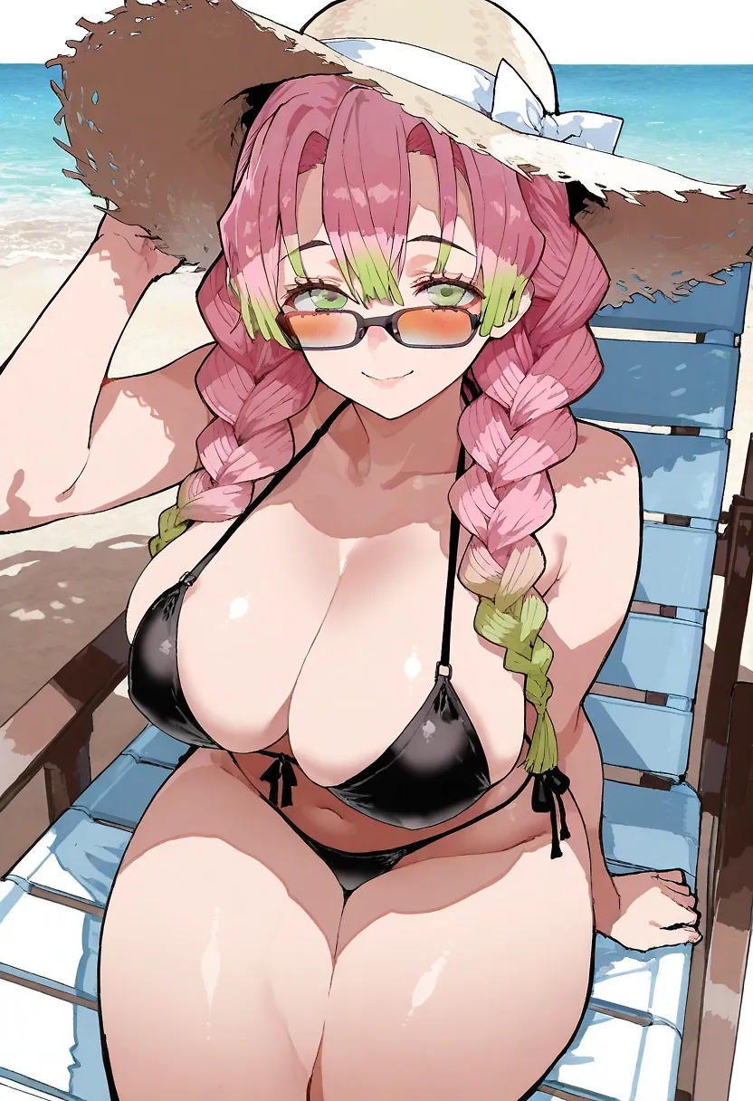 AI art "Mitsuri Beach Day"