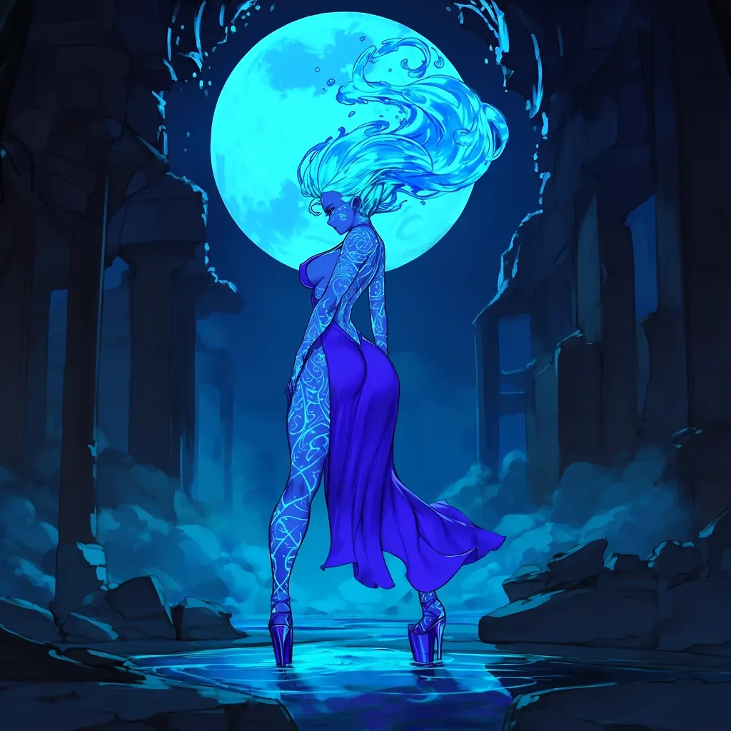 AI art "Aesthetic Water Goddess"