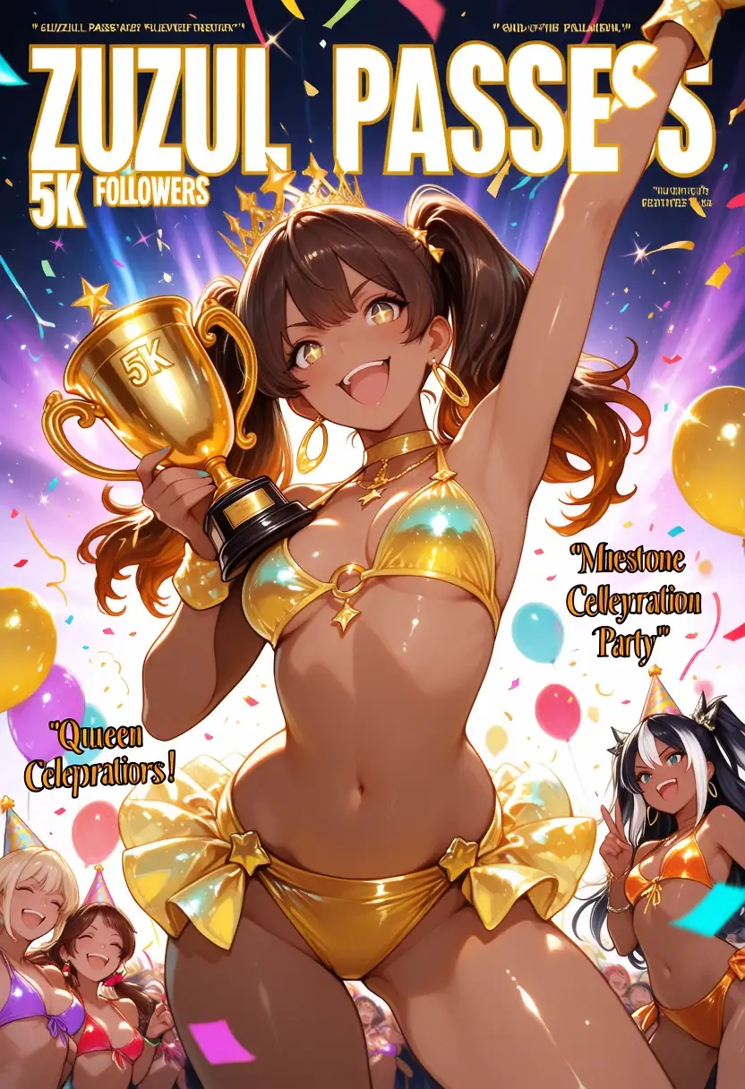AI art "Zuzul passes 5k followers"