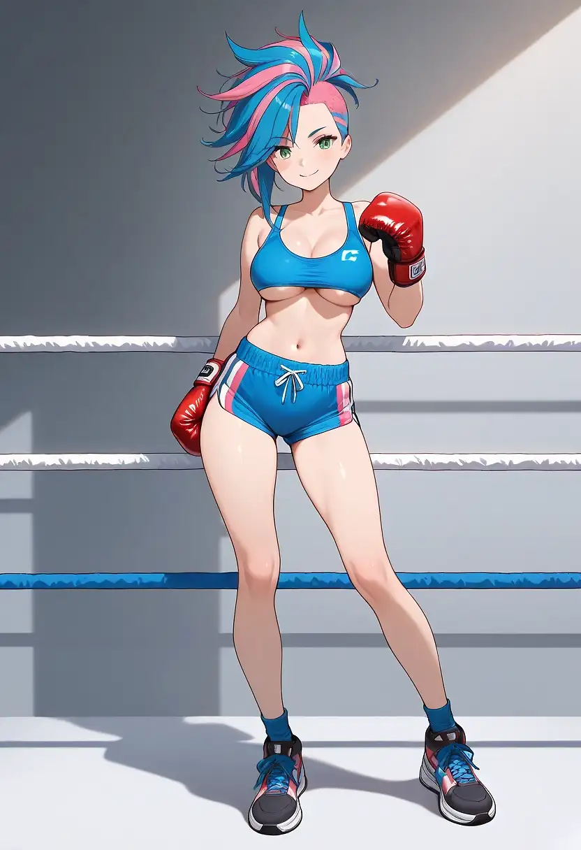 AI art 'Sera is cheering you on!' with user description 'Sera is cheering you on, Raven!

@casca_kirei-onna'