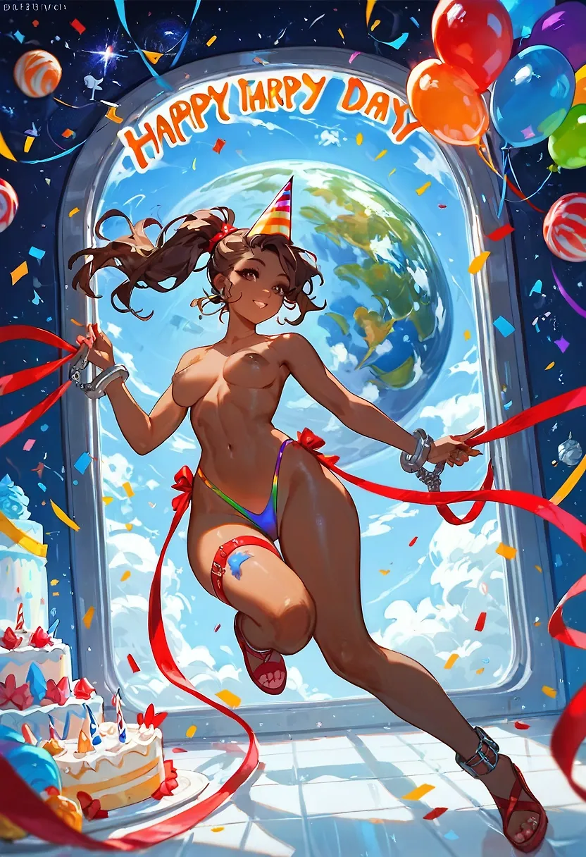 Octavian's 3K Cyndel's party in space