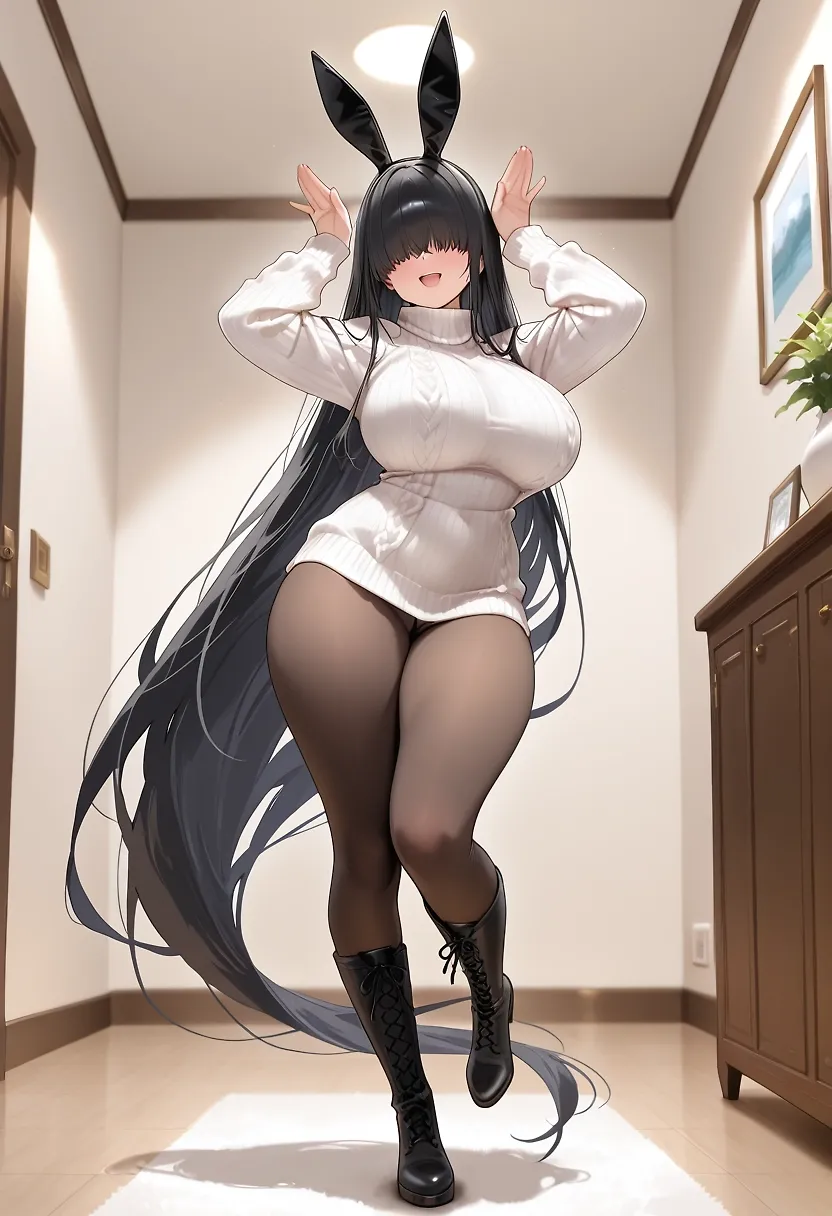 Elena is trying her new bunny ears
