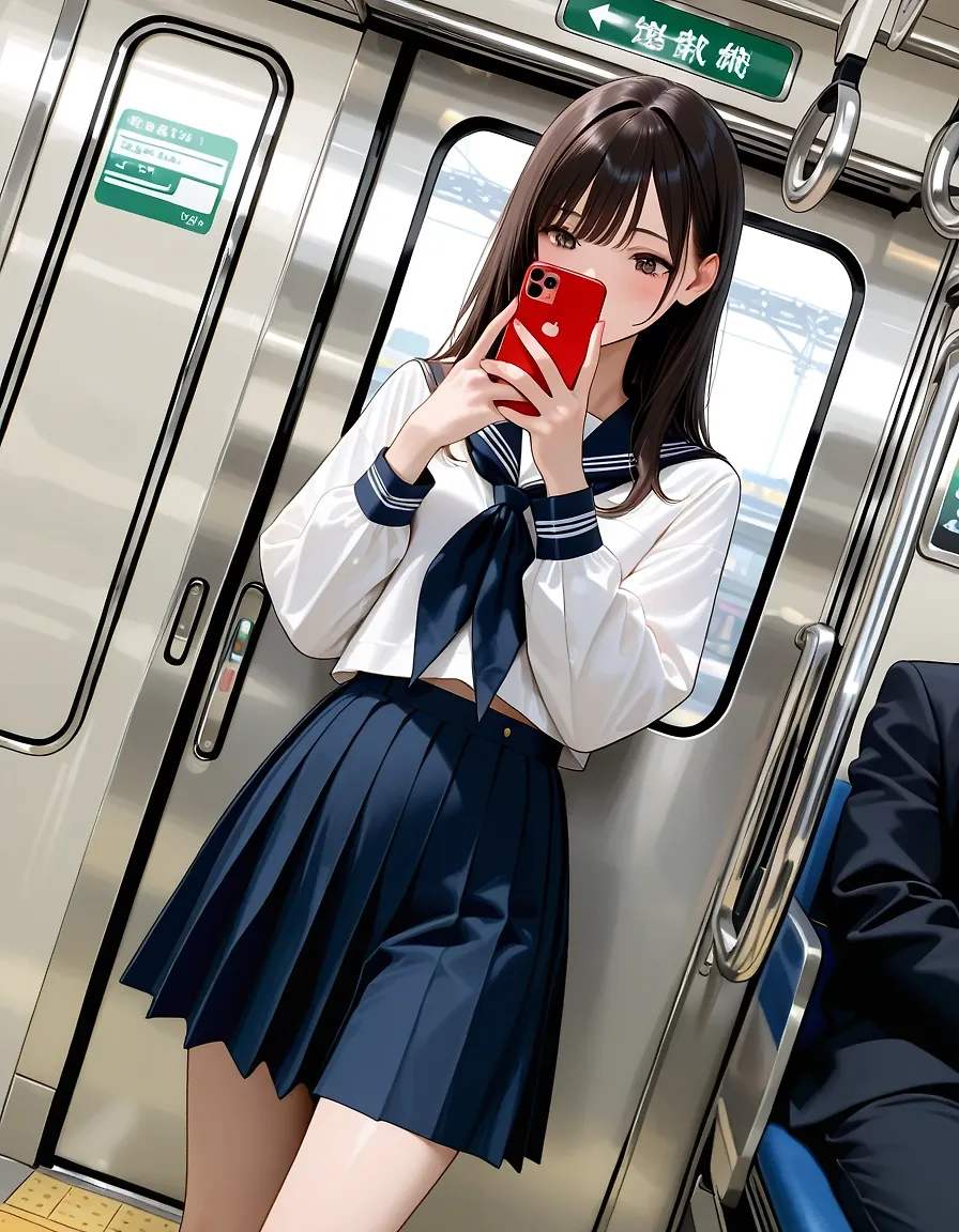 AI art "Don't take the subway alone."