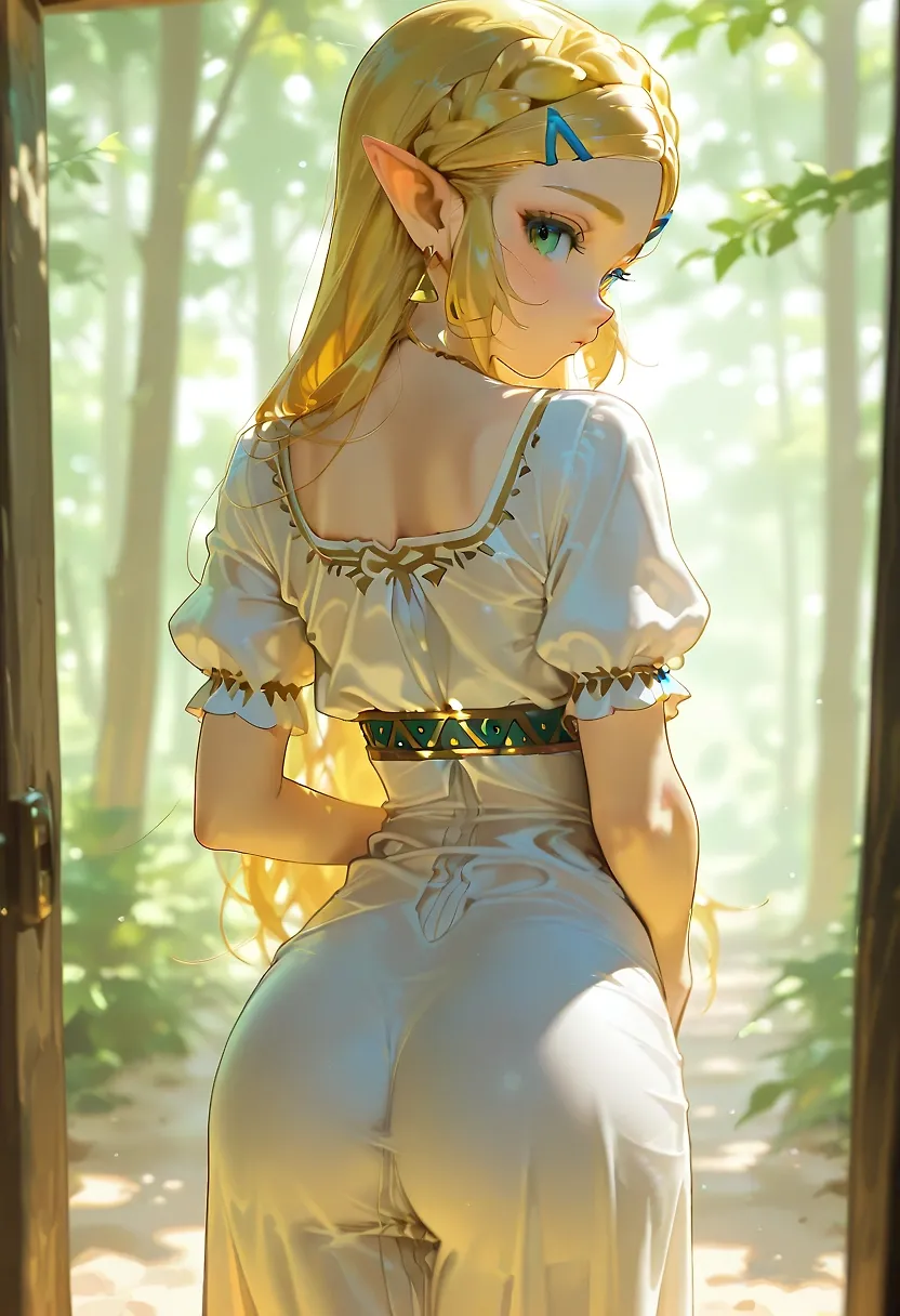 Following Zelda in the woods