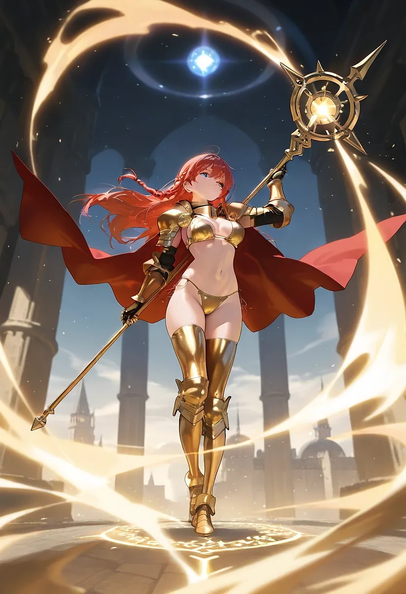 AI art "Red M the golden cleric"