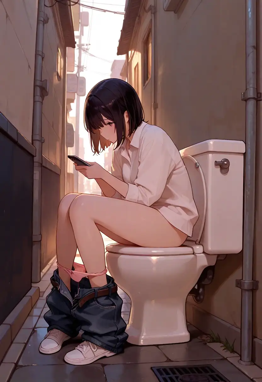 toilet girl 1 (outdoors)