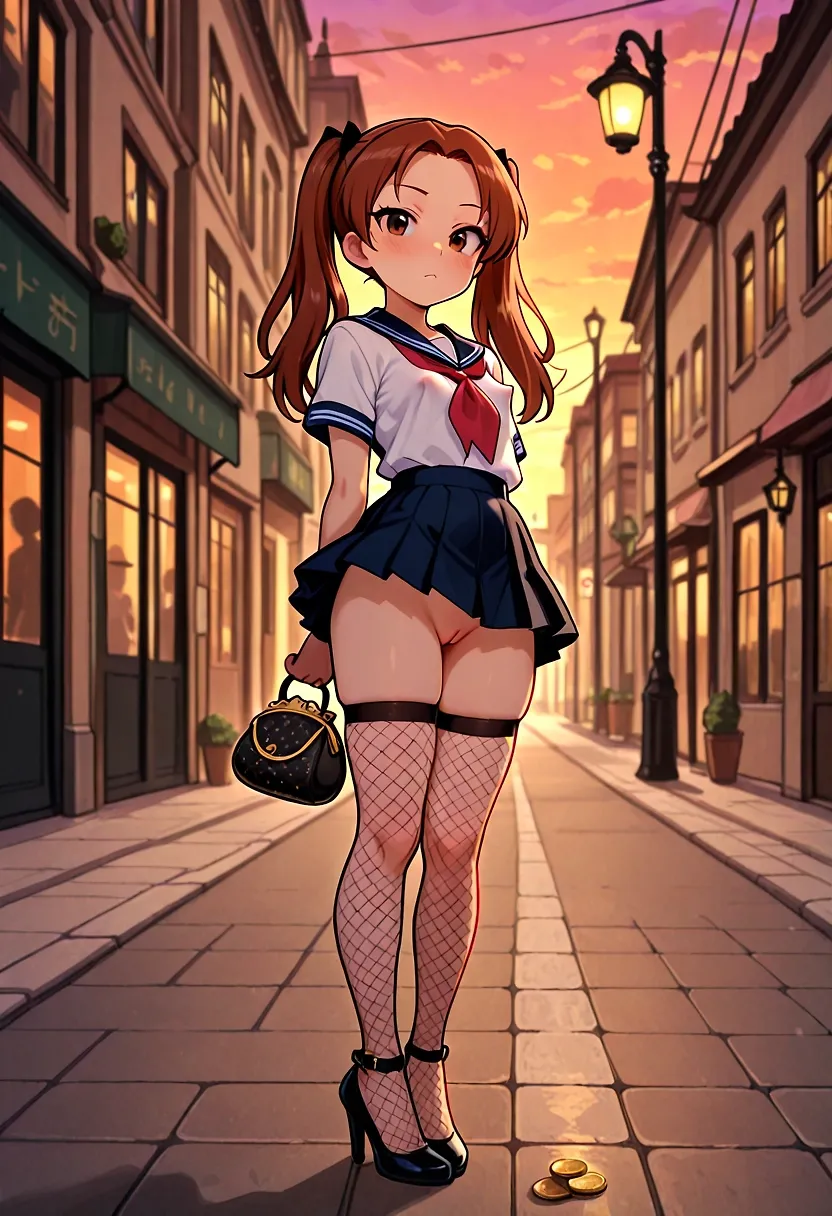AI art "Another one walking the blade" with user description "Looking lonely."