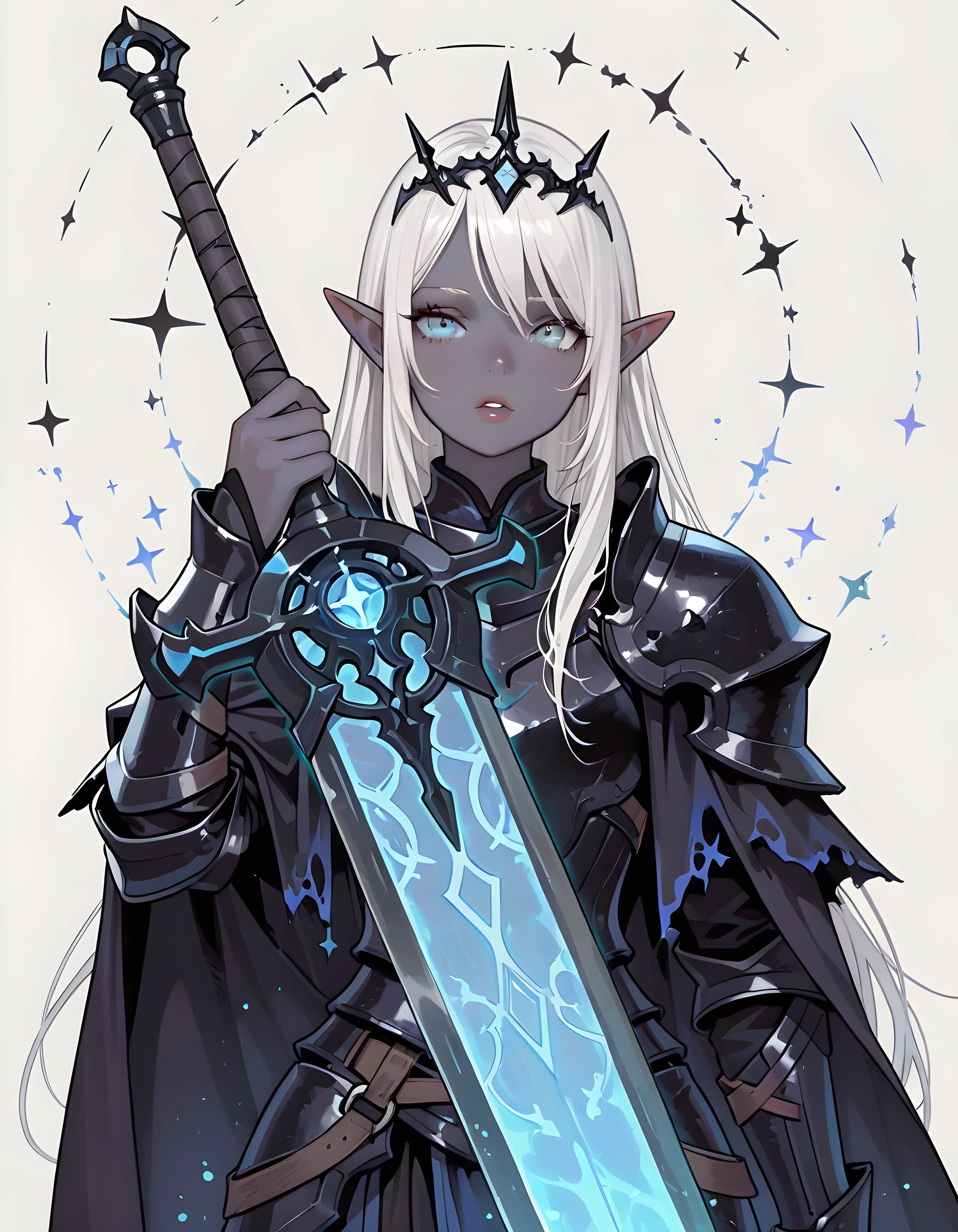 AI art 'Hexblade' with user description 'Aberrant mind hexblade sorlock'