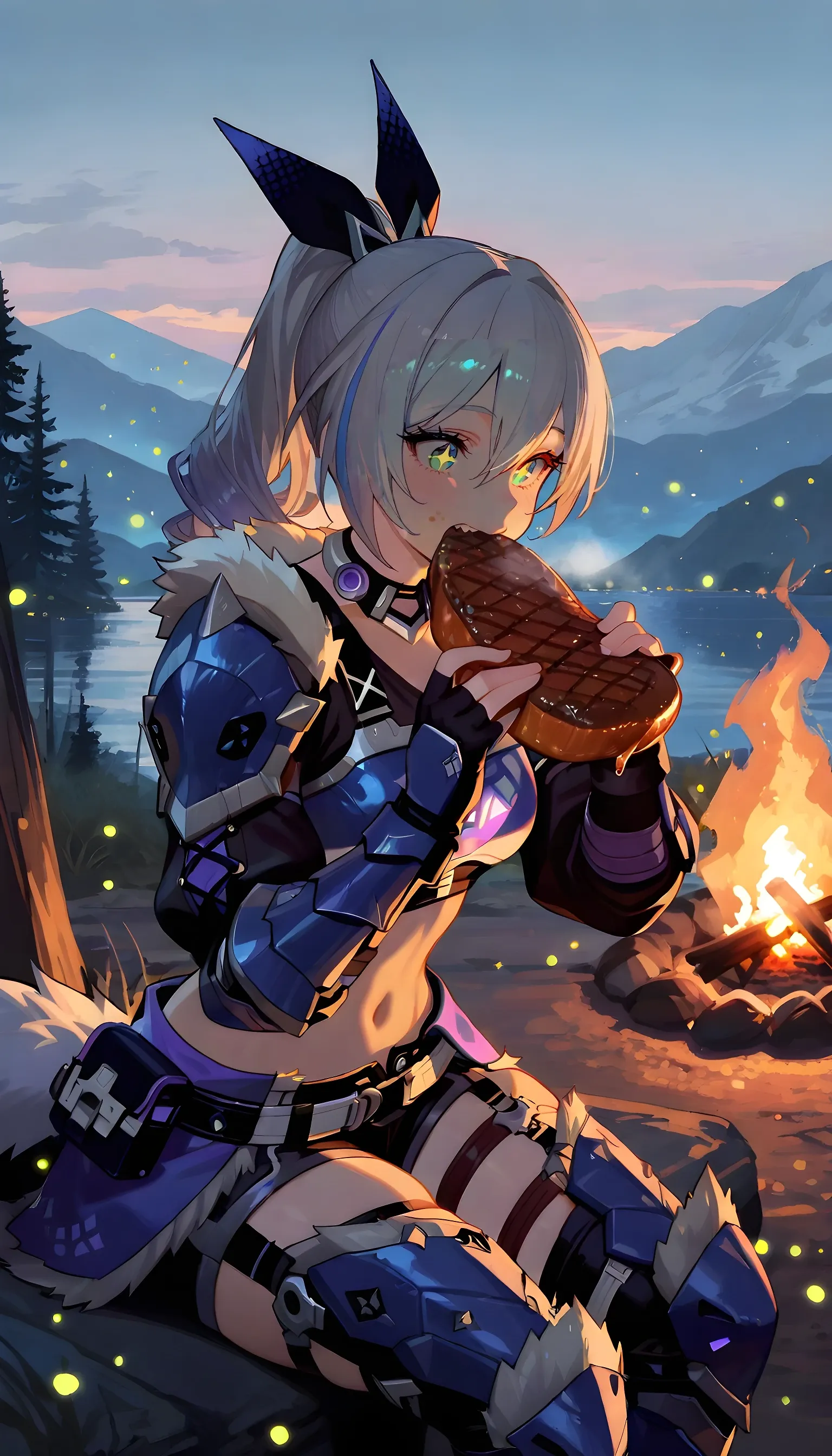 AI art "Monster Hunter [Silver Wolf]"