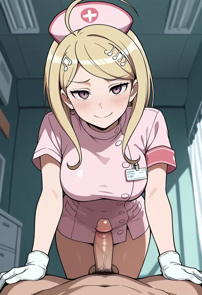 AI art "Nurse Kaede stroke and suck"