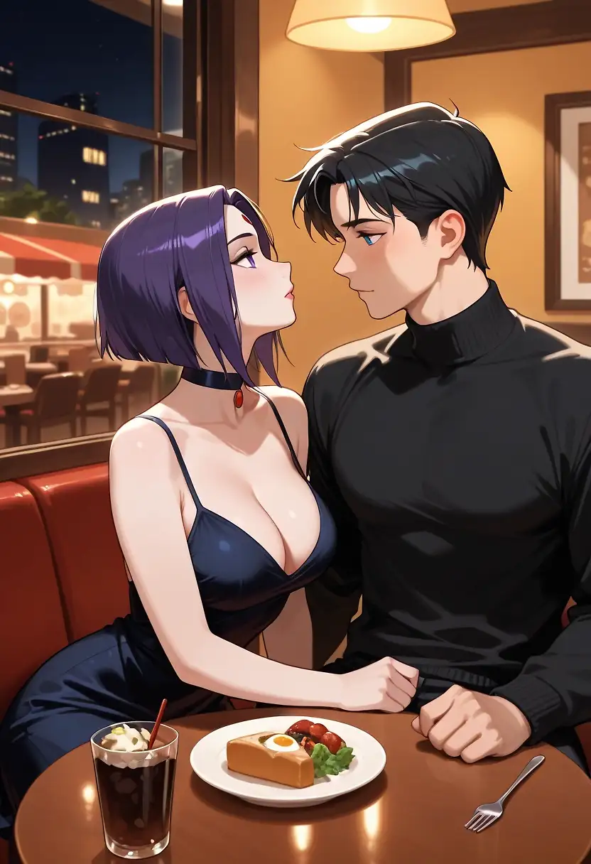 AI art "Dick and Raven on a date"