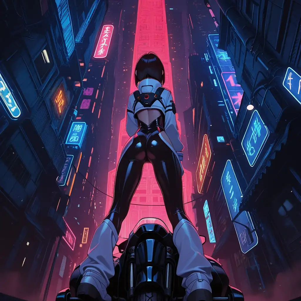 In the city at night