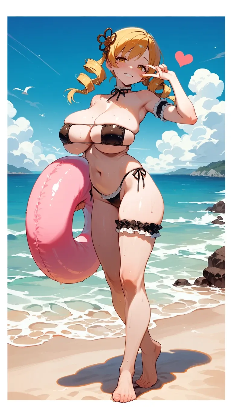 AI art "eyepatch bikini,mami"
