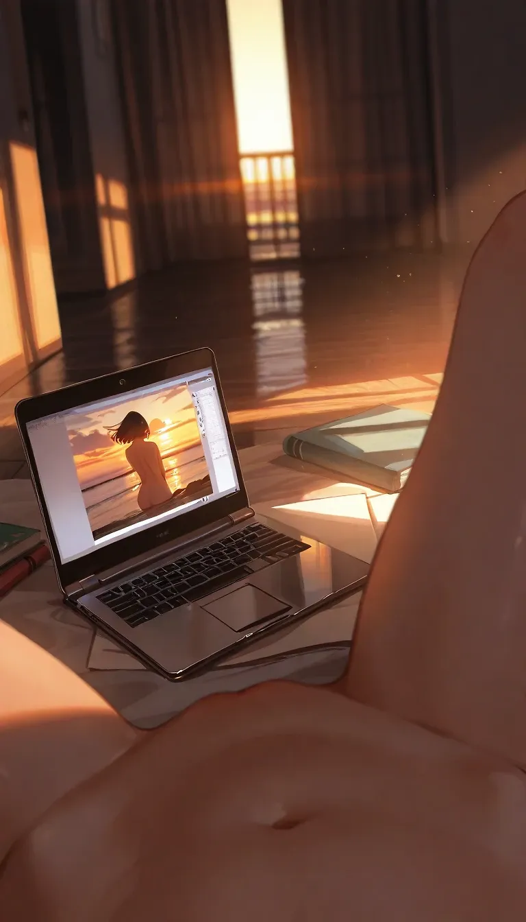 AI art "๐ธ And even more Girl's POV" with user description "Yeah, I like the view ๐คฉ"