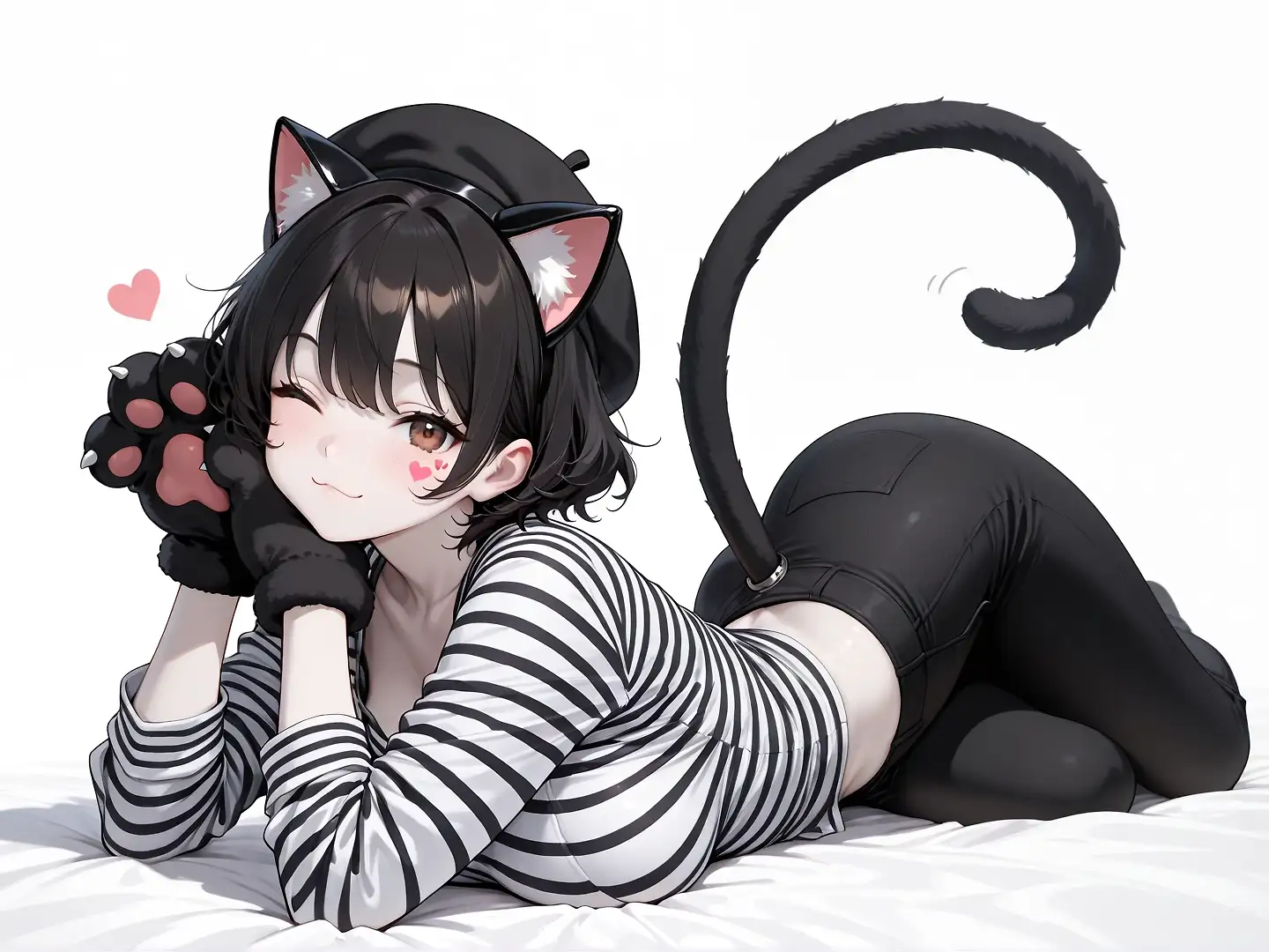 AI art 'Congrats to Peterco on 4K!' with user description 'Just a quick post to offer a very warm congrats to @peterco on this milestone! I don’t think anyone does catgirls better than him, and he’s been such a great pillar in this community. He deserves all the love, and here’s to 4K more! Nyaa~'