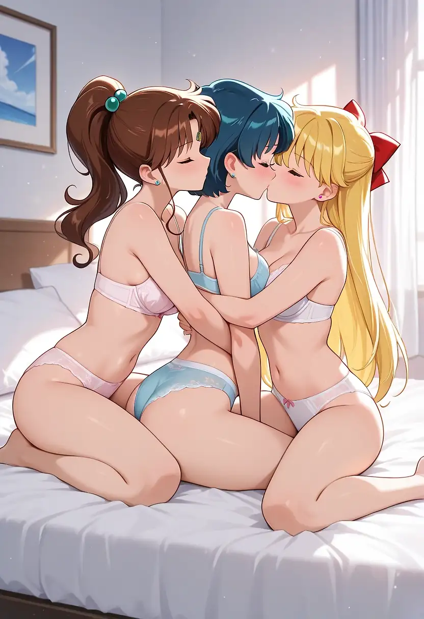 Ami, Minako and Makoto having fun