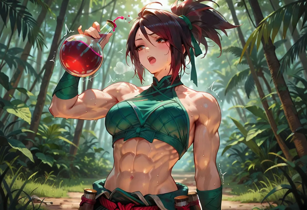 Akali was almost exhausted. She use stronger drug first time.