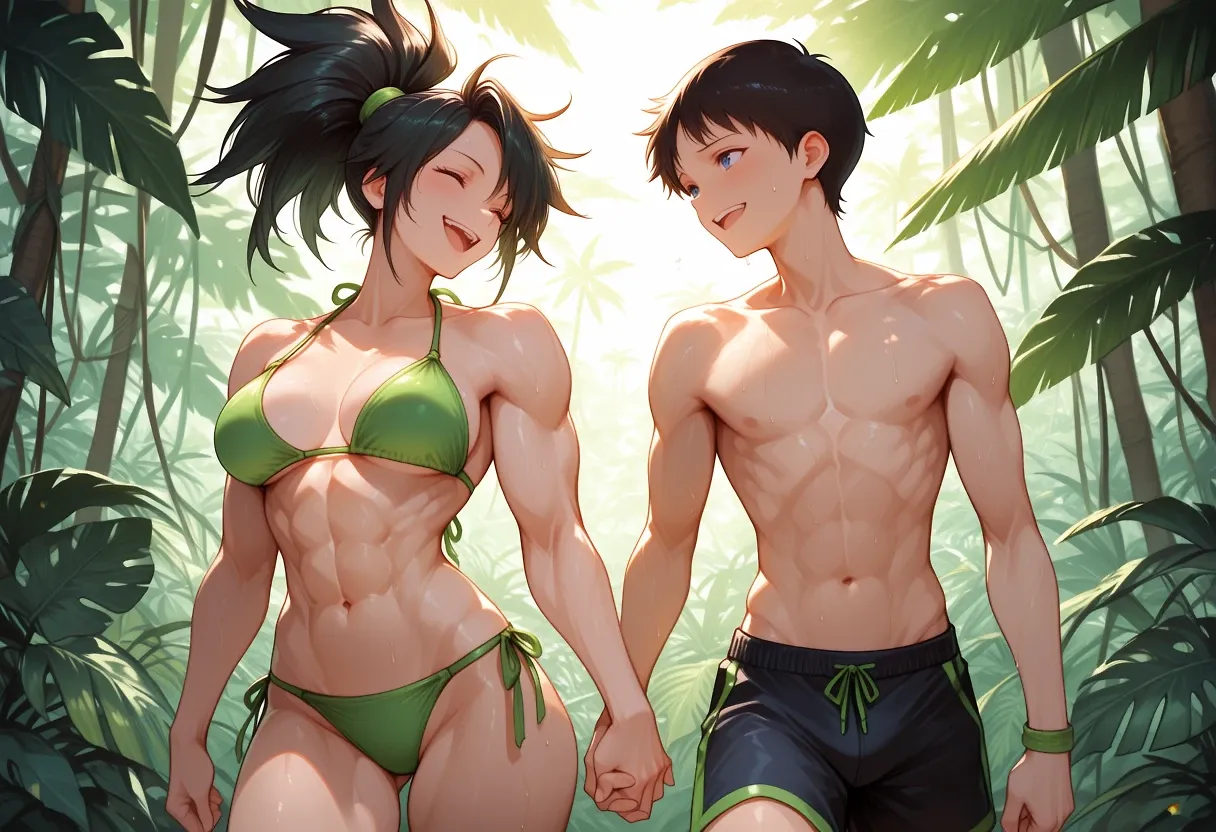 Akali guide her student Professional massage before making love.