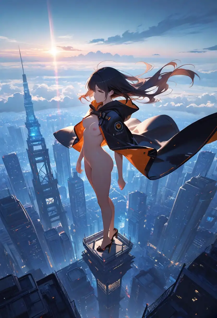 Futuristic city view