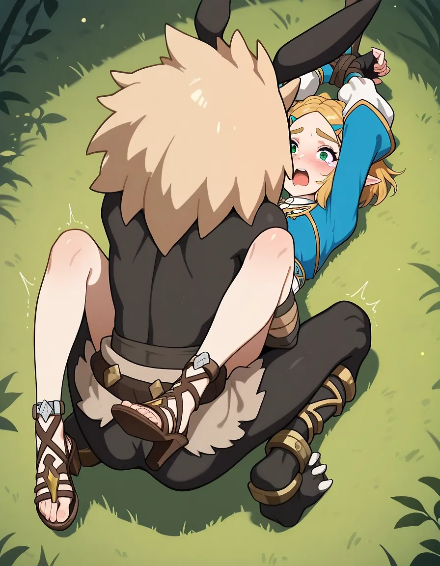 AI art "Hilichurls gone girl hunting again, why do all the girls ending up liking it"