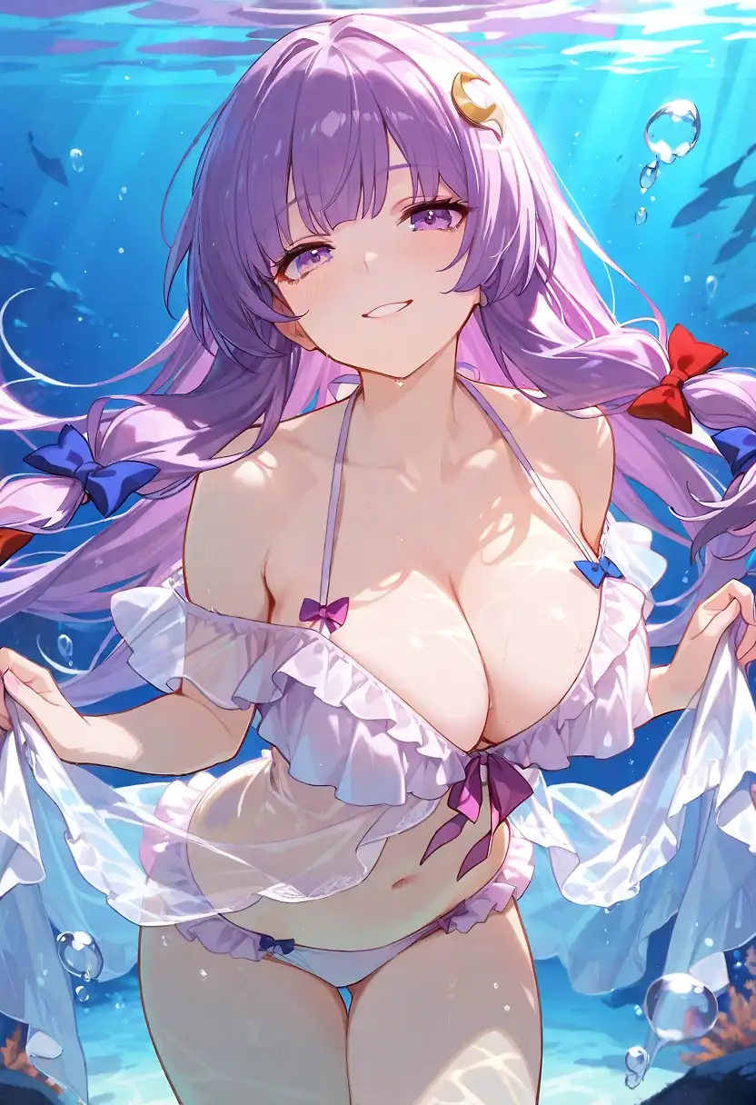 AI art 'Patchouli underwater'