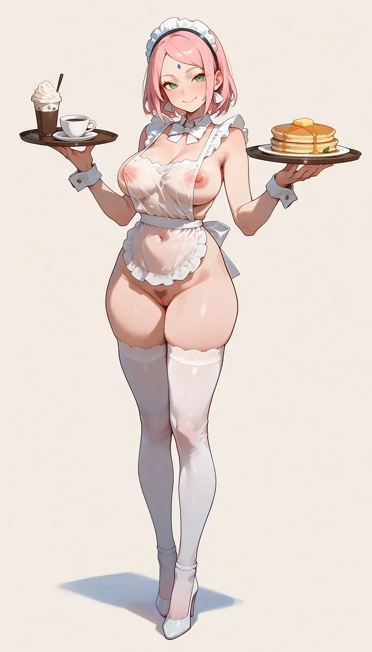 Naruto heroine seethrough apron