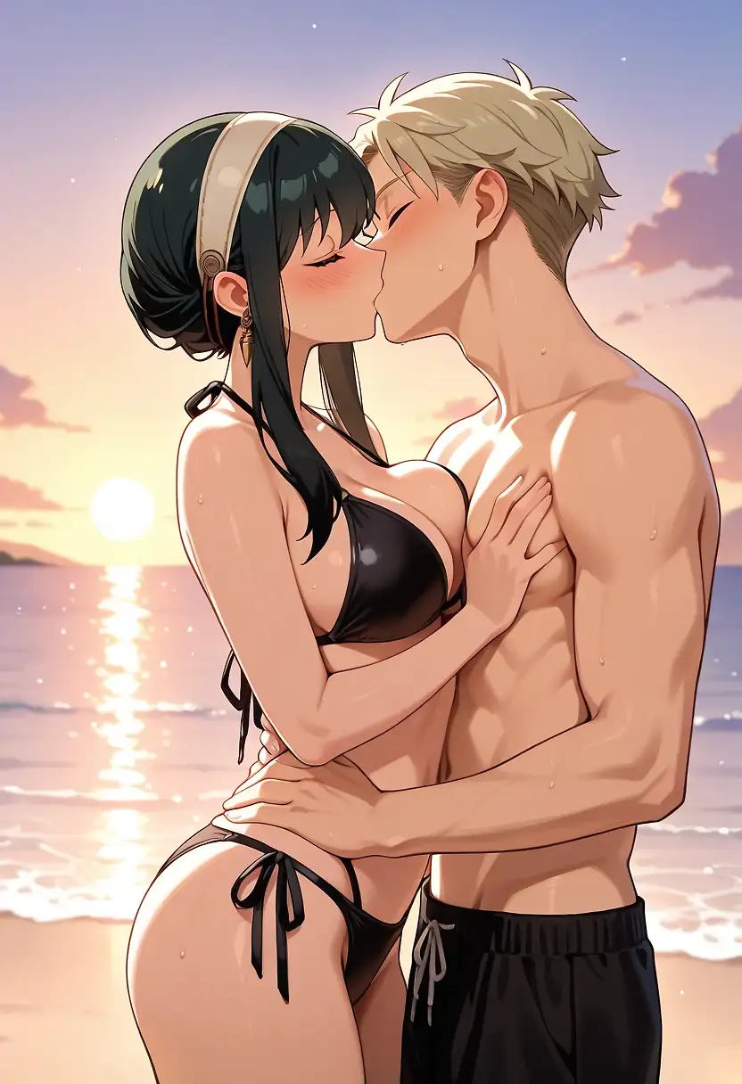 Twilight and Yor at Beach