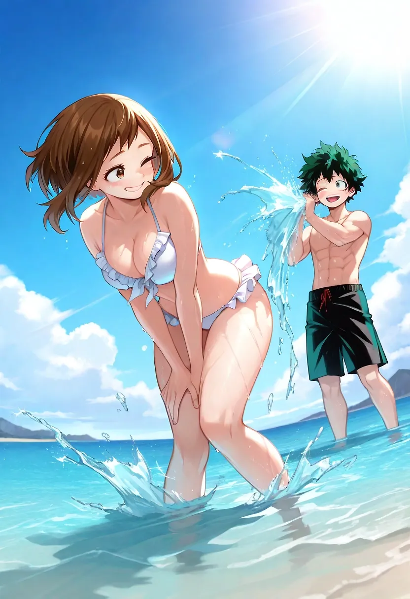 Deku & Uraraka Beach Dating
