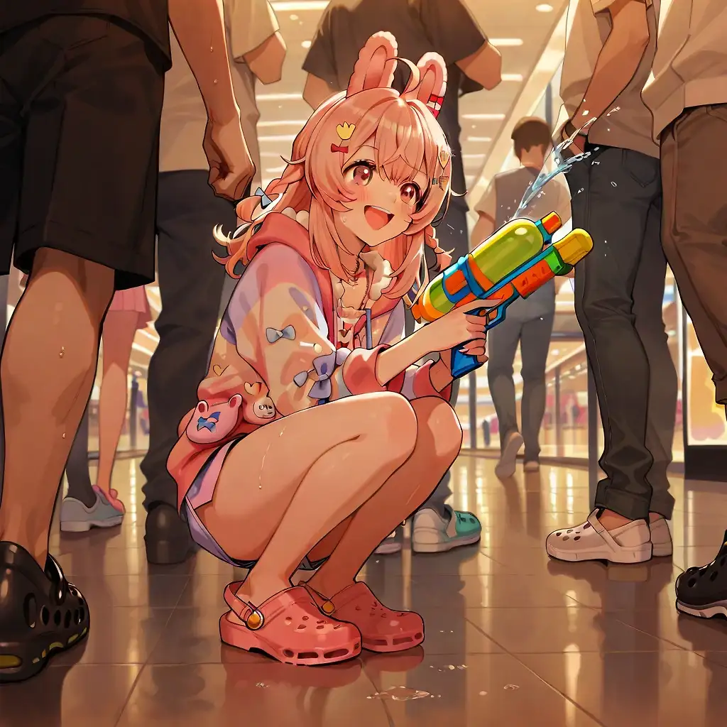 AI art "Water gun Fight"