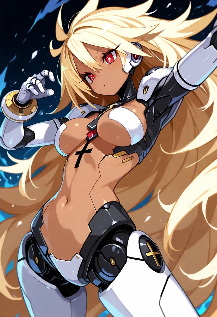 AI art "Disgaea style" with user description "So, I've been rewatching the Disgaea 2 opening into on loop most of today. I miss playing that game.

It made me want to put some of my OC's into the style.
Please enjoy.

FYI, my faves are R.O.X.I, Anya, and the ghost girls in this style."