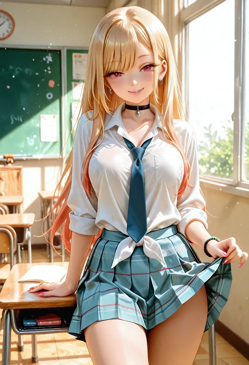 AI art "Marin is the school slut"
