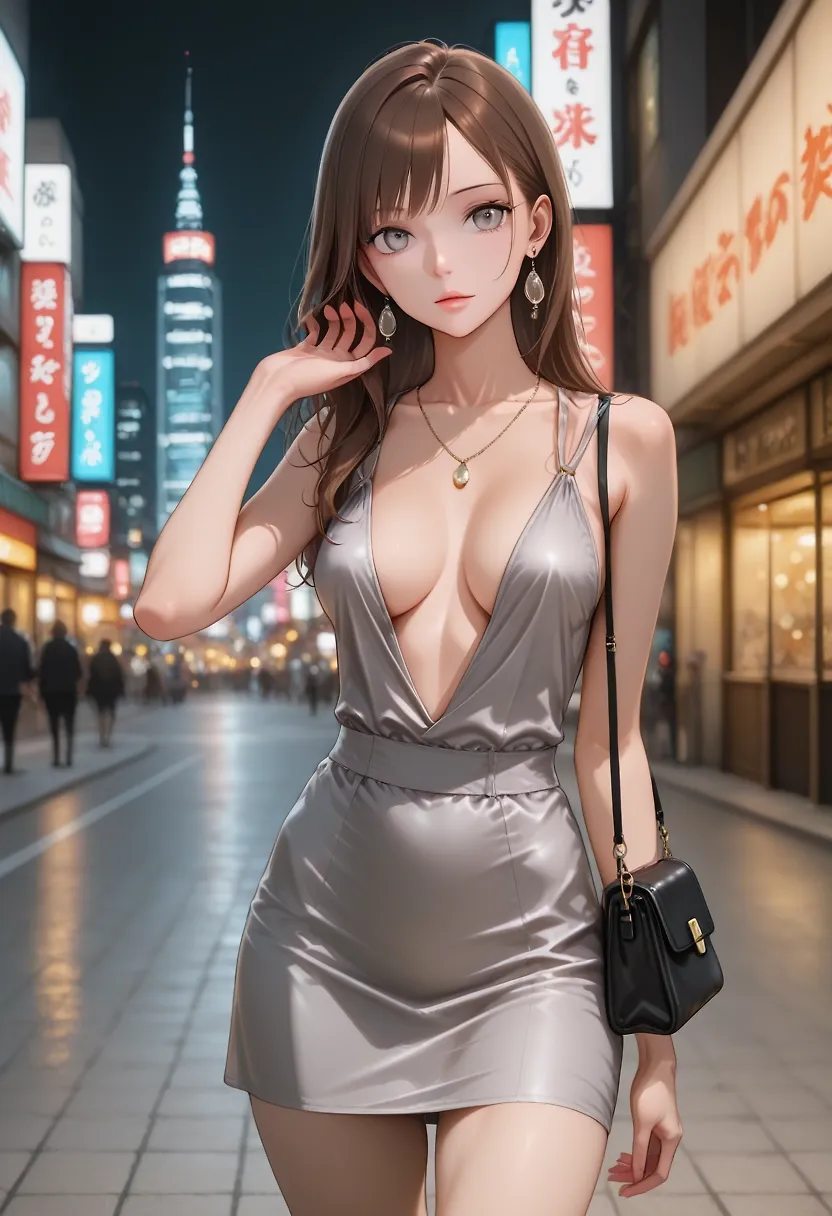 AI art "Tokyo girl night out"