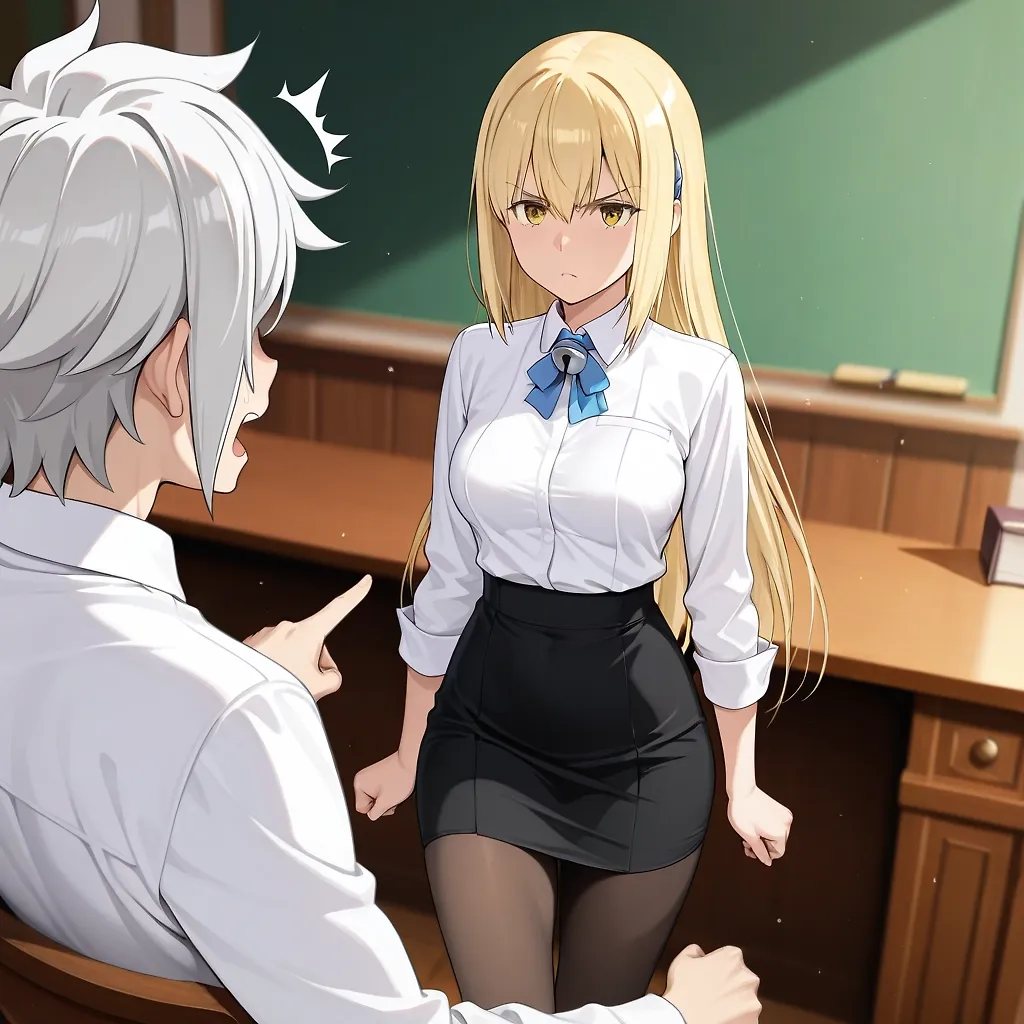 Teacher Aiz scolding Student Bell