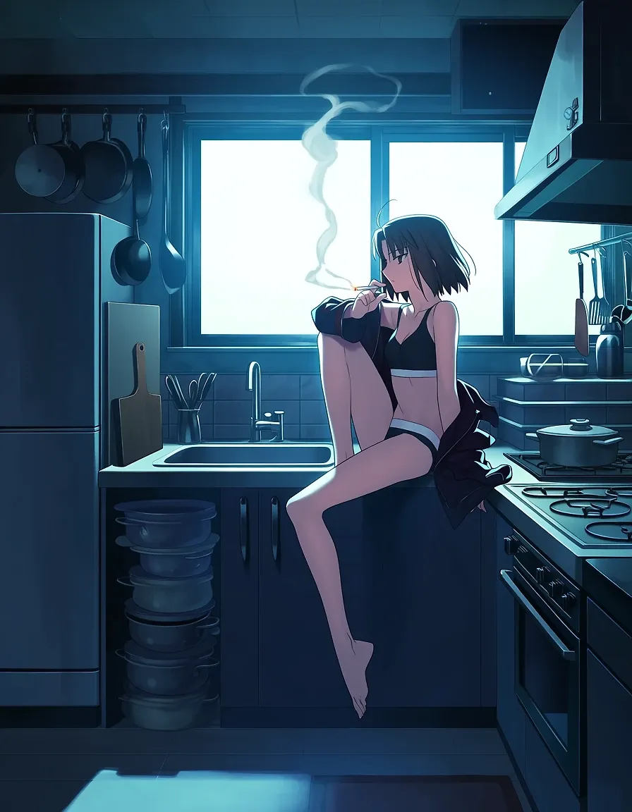 AI art "Shiki Ryougi"