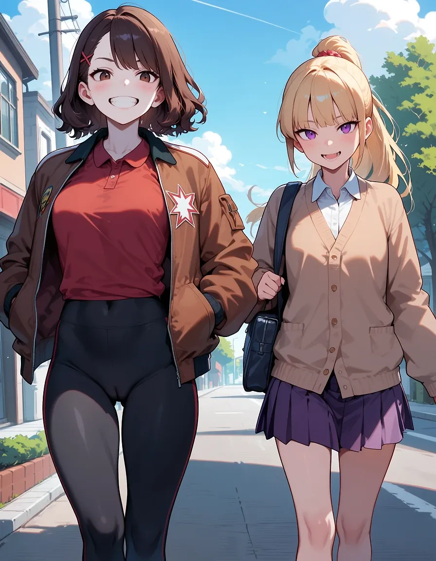 Mitsue and nonoka hanging out together
