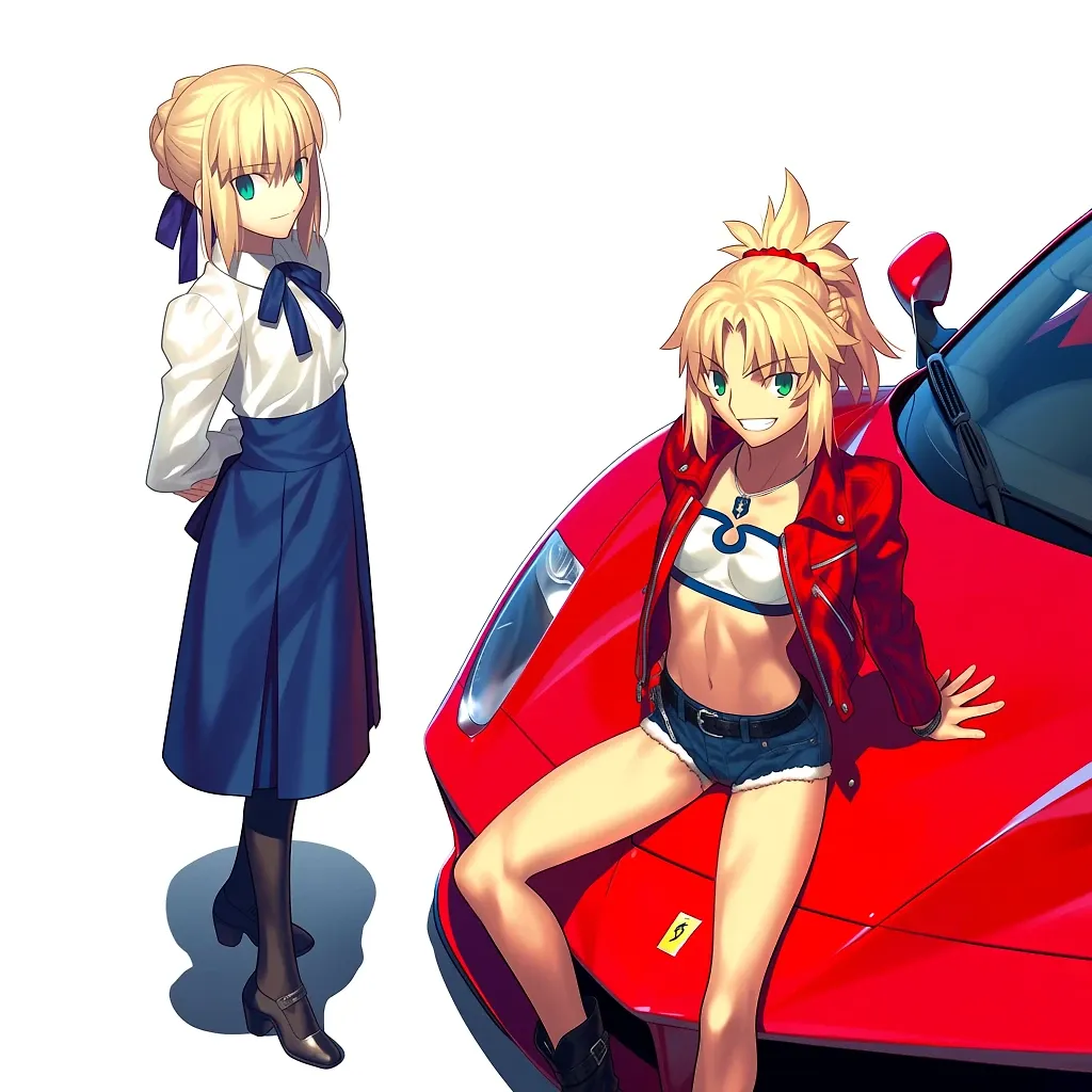 AI art "Mordred x Saber"