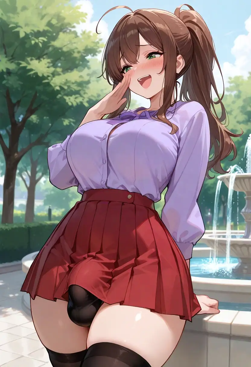 AI art "Kamiya Midori: Casual, Chastity, Nipple play, Sounding"