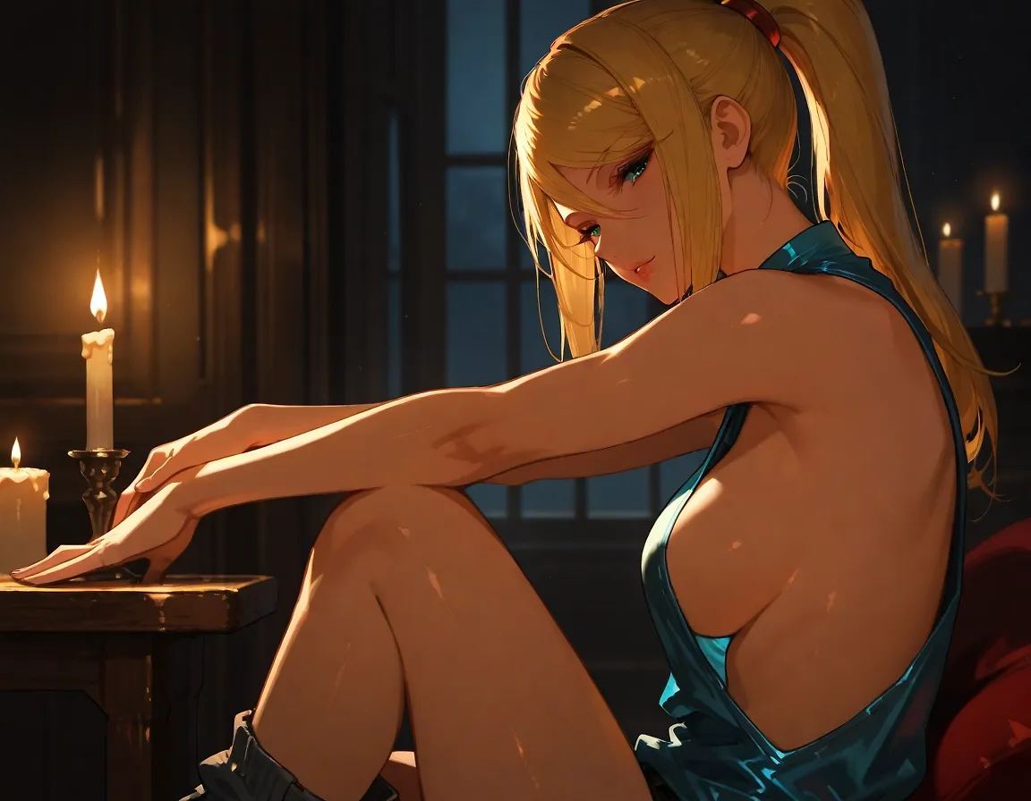 Samus tempting you to stay the night