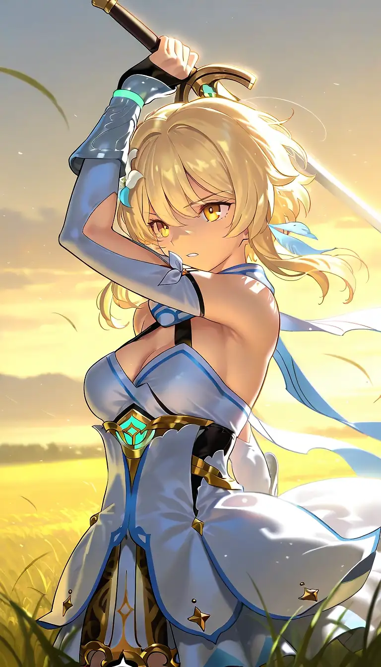 AI art "Saberface Lumine"