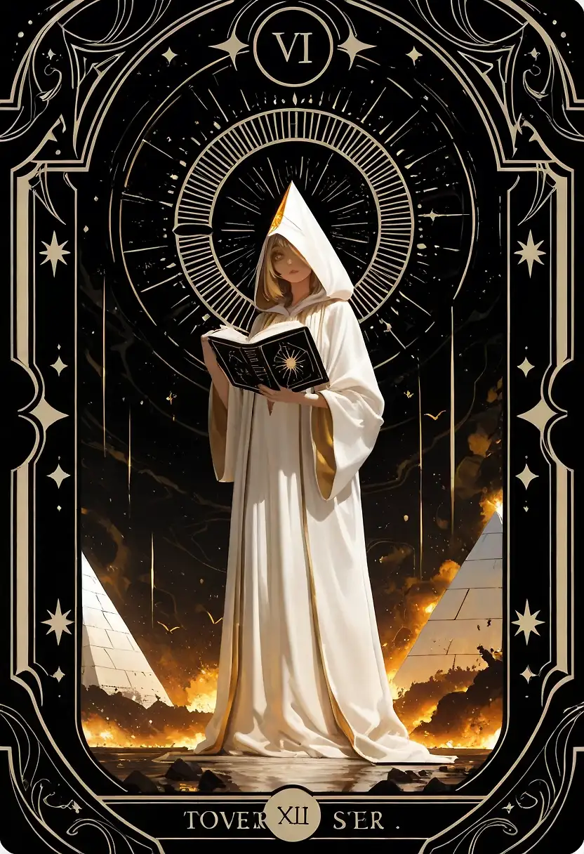 AI art 'The Tower' with user description 'Knowledge is power, and power tends to corrupt...'
