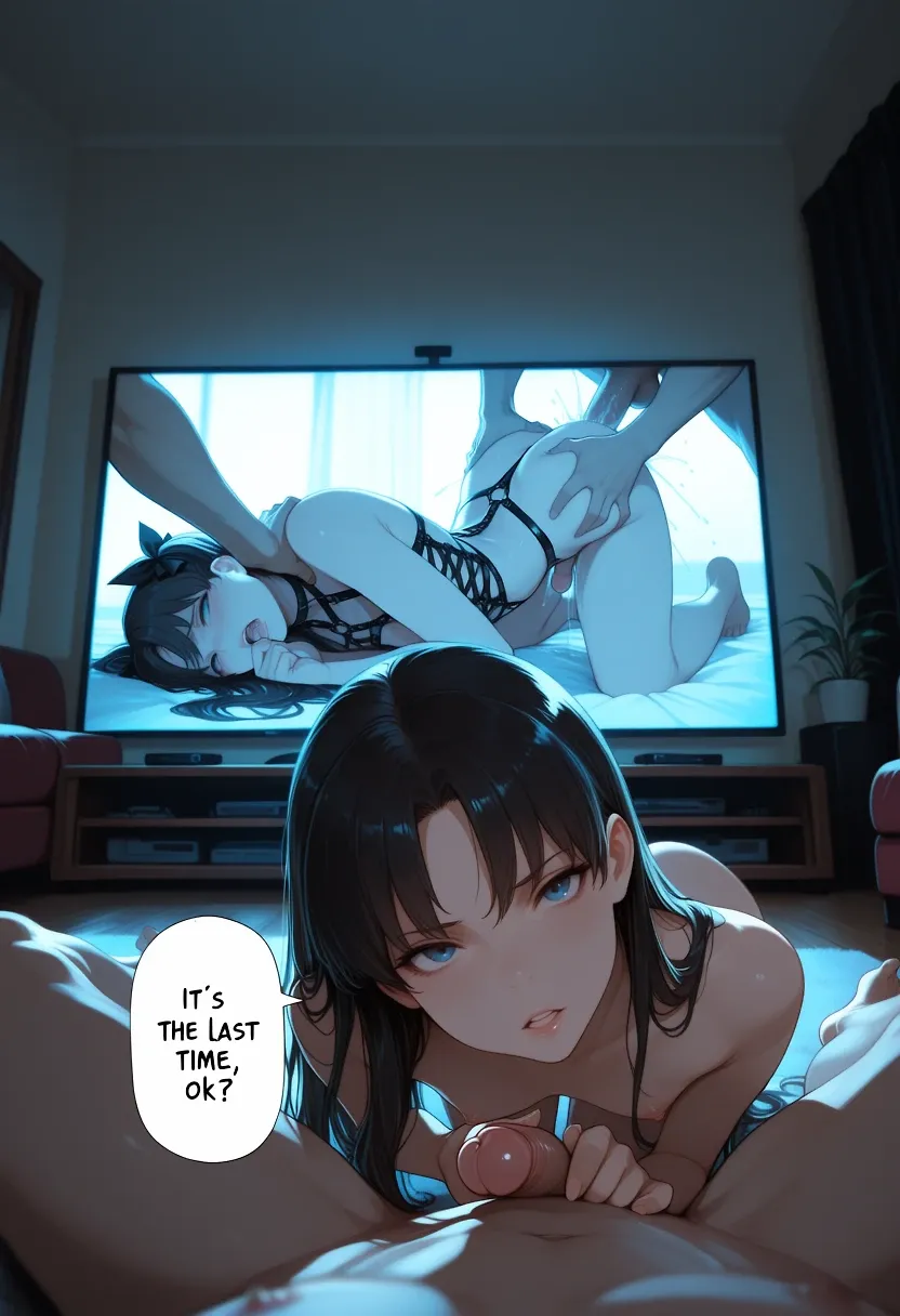 Watching a video with Rin