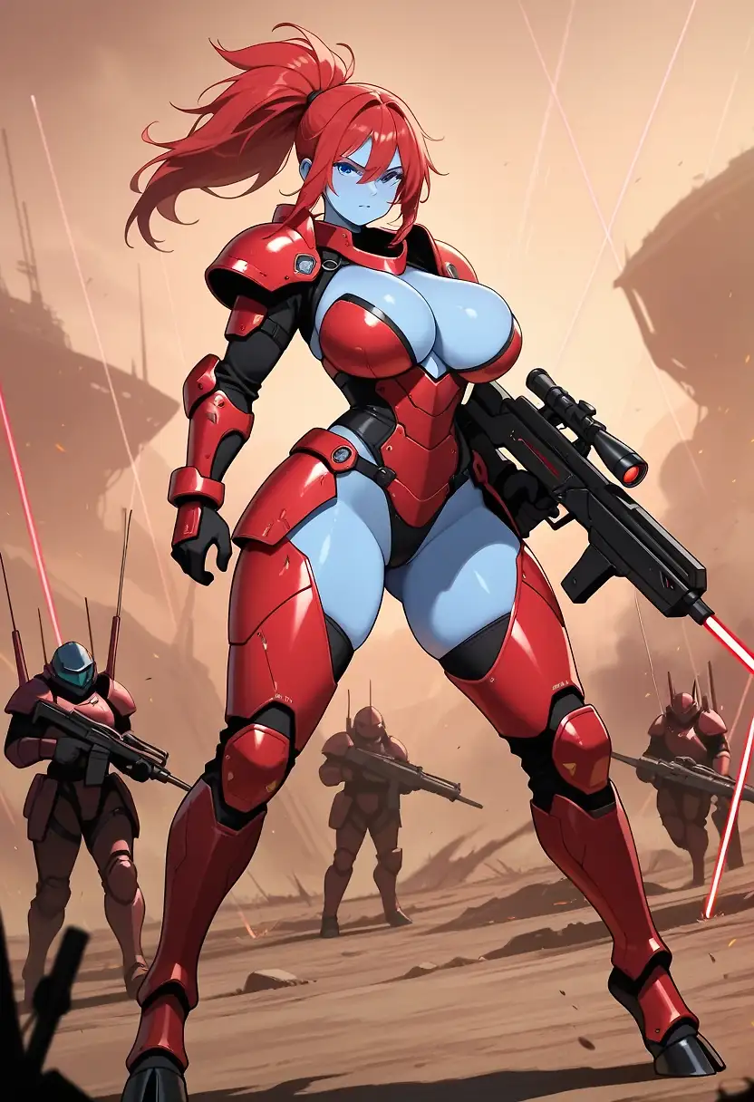 AI art 'On Farsites command. Protect the Enclaves.'