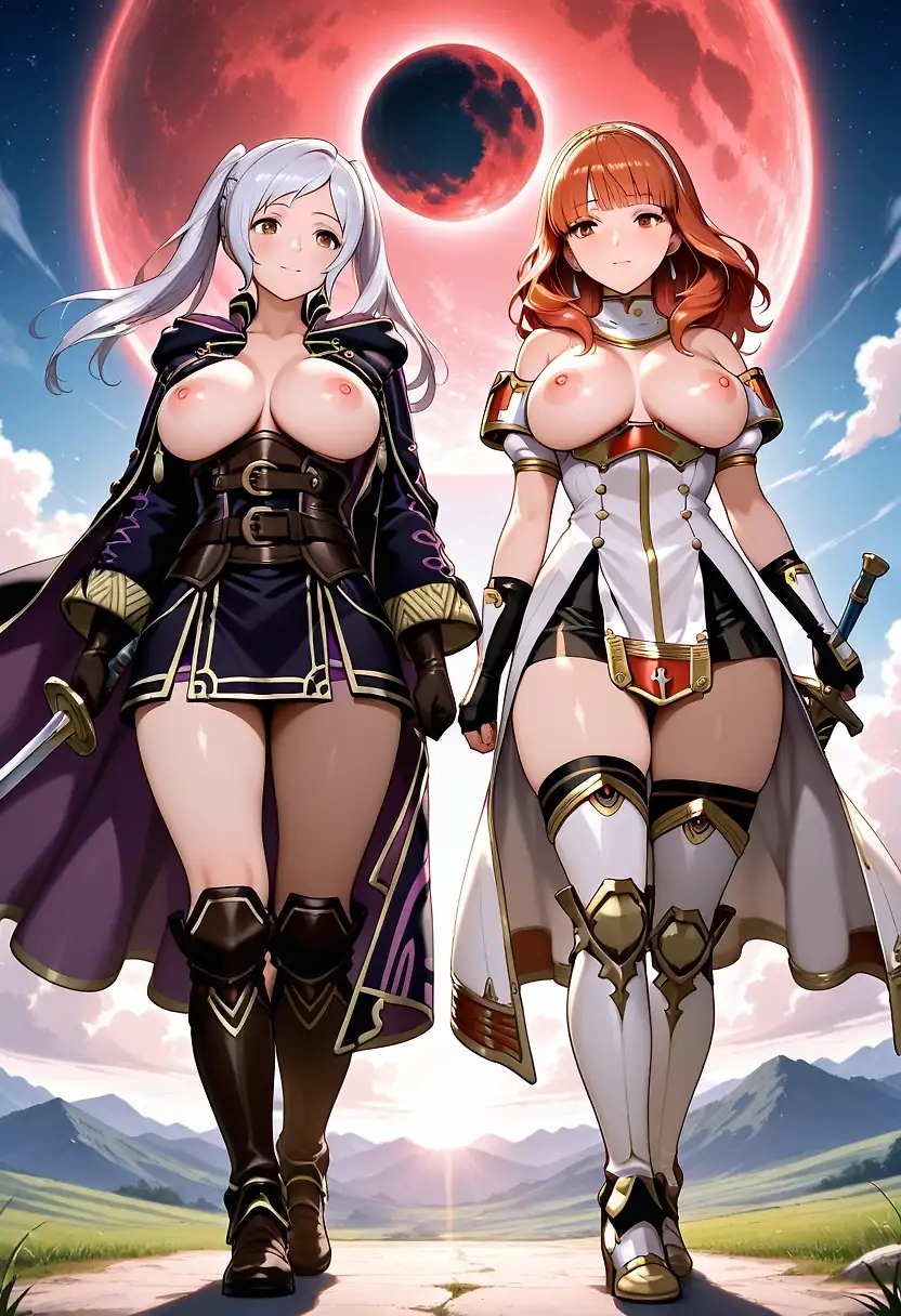 AI art "Moonlit nights (Fire Emblem)"