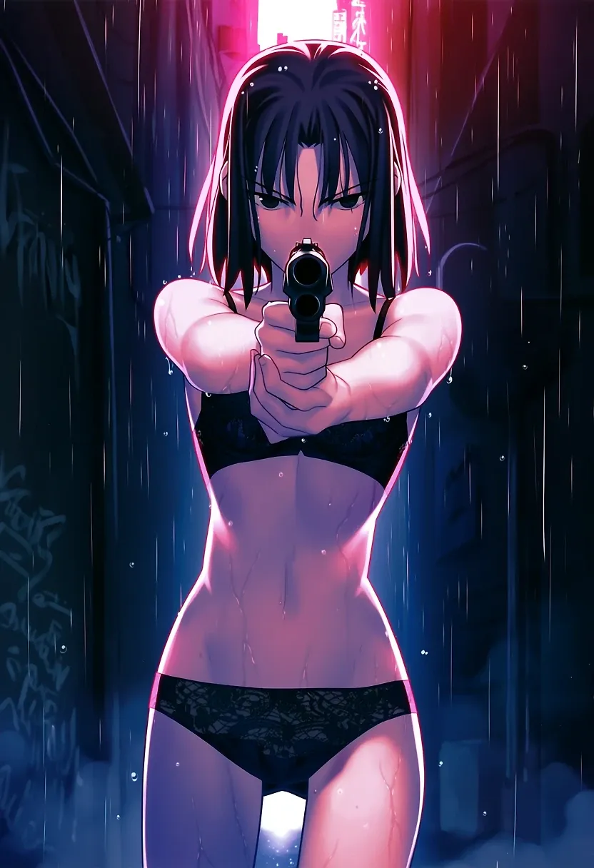AI art "Shiki Ryougi's Alley"