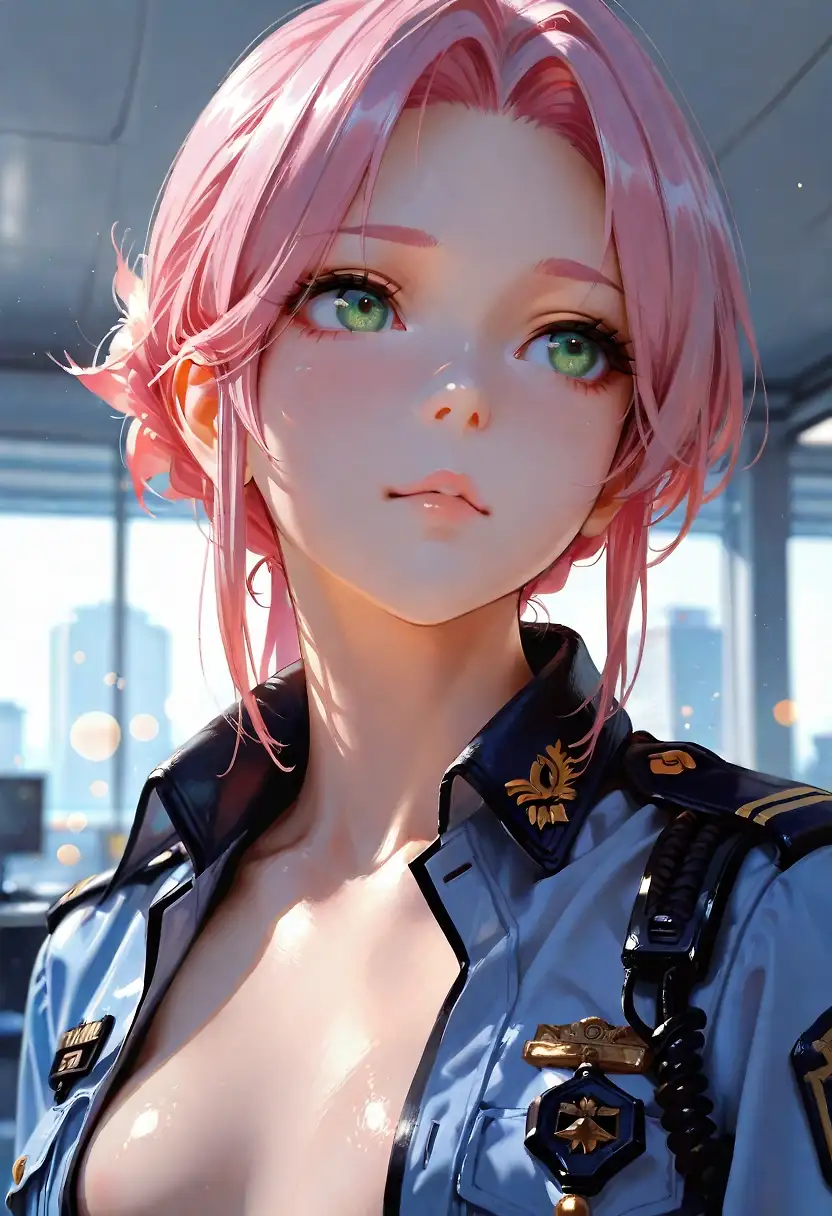 AI art 'Lovely Nene close up' with user description 'I'm working on the next chapter of Mega Tokyo right now. This lovely shot Nene will not be in the post but i just don't want to hide it 😁😘'