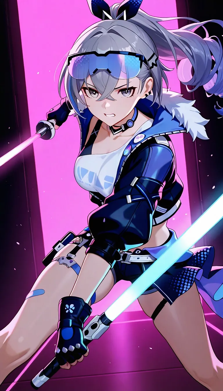 AI art "Beat Saber: Silver ªWolf"