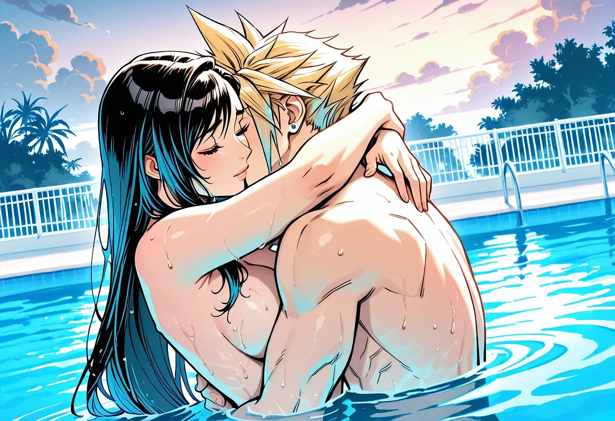 AI art "Tifa x Cloud"