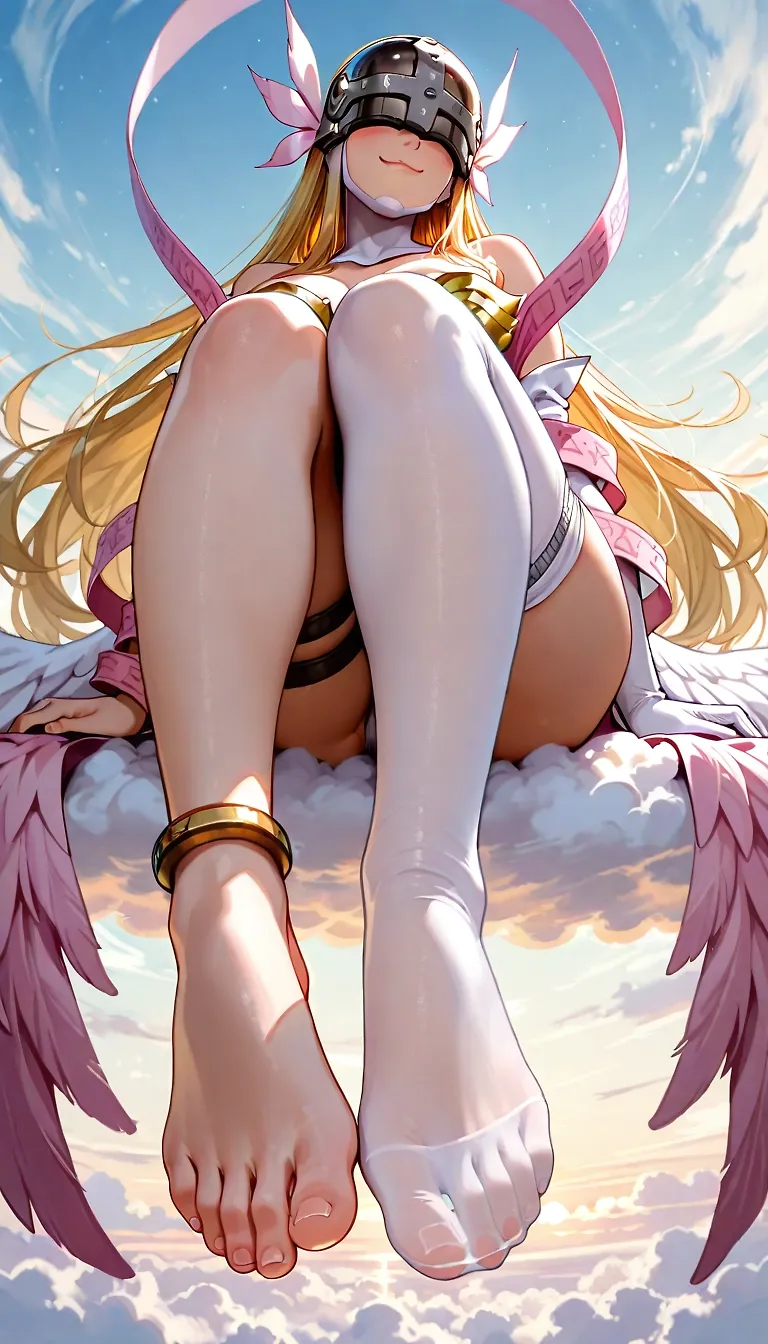 AI art "Feetdesday Extended! - February 18, 2026" with user description "When Angewomon descends from the heavens, only pleasure awaits you."