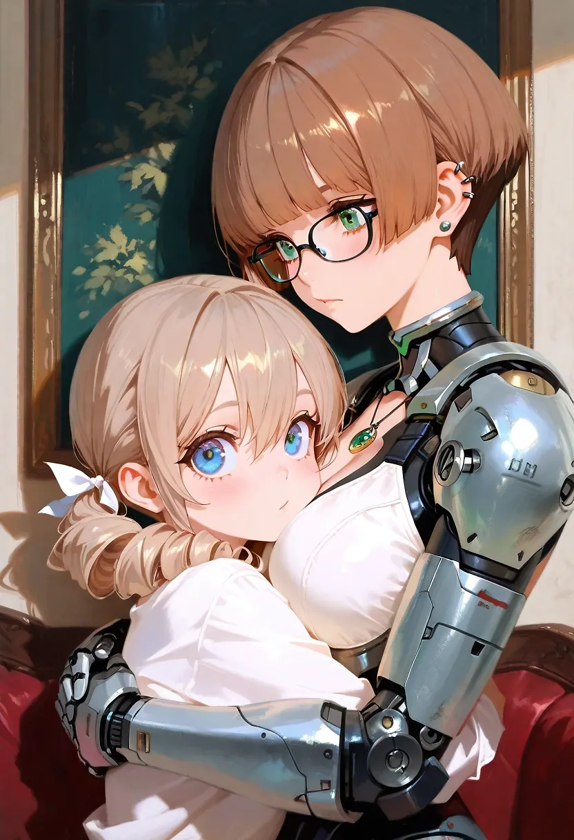 AI art "In a different time..." with user description "... they could be mother (Akiko) and daughter (Hana). A nice thought."